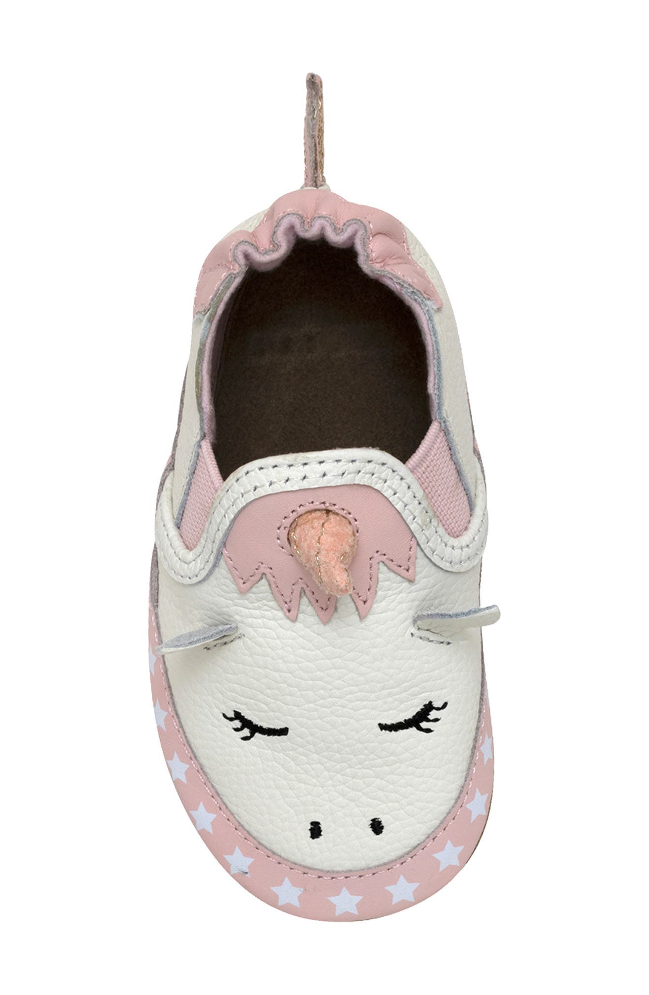 Robeez<sup>®</sup> Unicorn Crib Shoe, Alternate, color, White