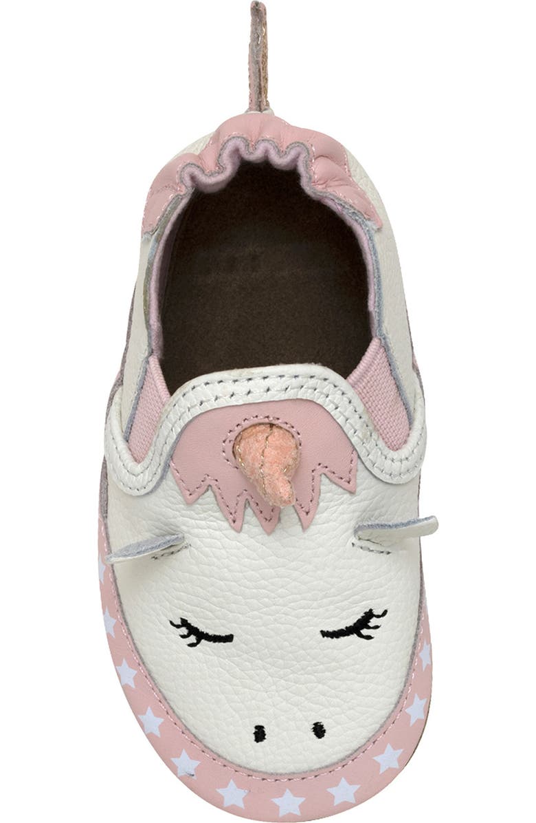 Robeez<sup>®</sup> Unicorn Crib Shoe, Alternate, color, White