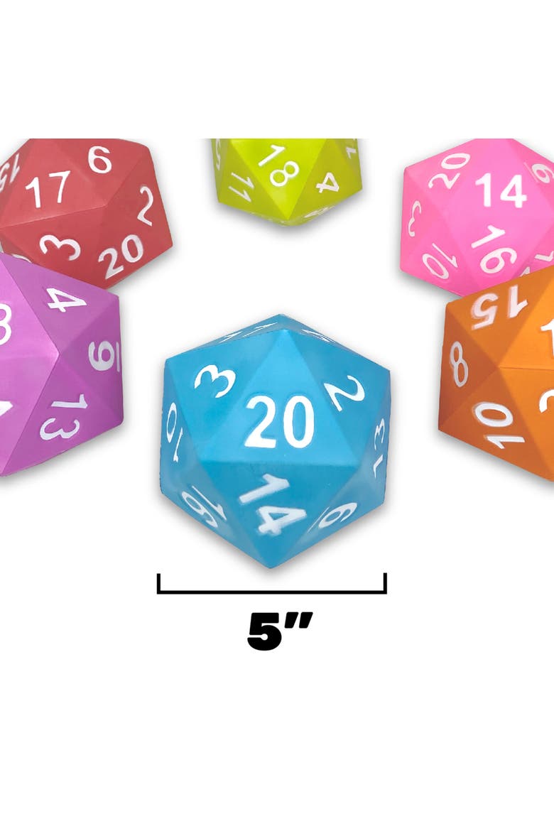 Giant D20 Foam Dice Green, Alternate, color, Green