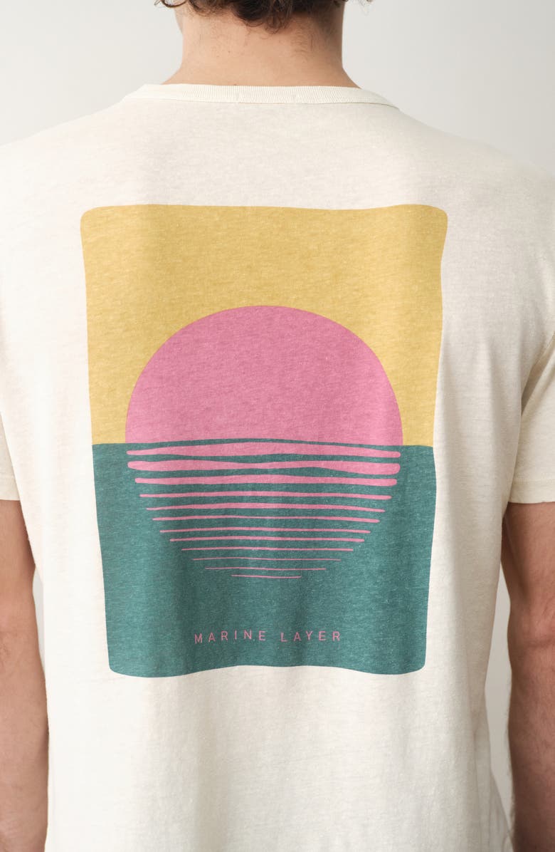 Marine Layer Relaxed Fit Hemp & Cotton Graphic T-Shirt, Alternate, color, Whitecap