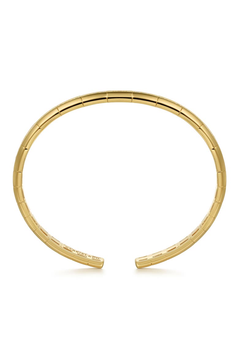 14K Gold Diamond Cuff Bangle, Alternate, color, 14K YELLOW GOLD