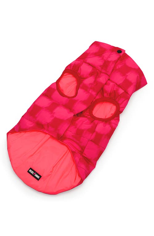 Rebel Dawg Reversible Dog Puffer Coat In Red