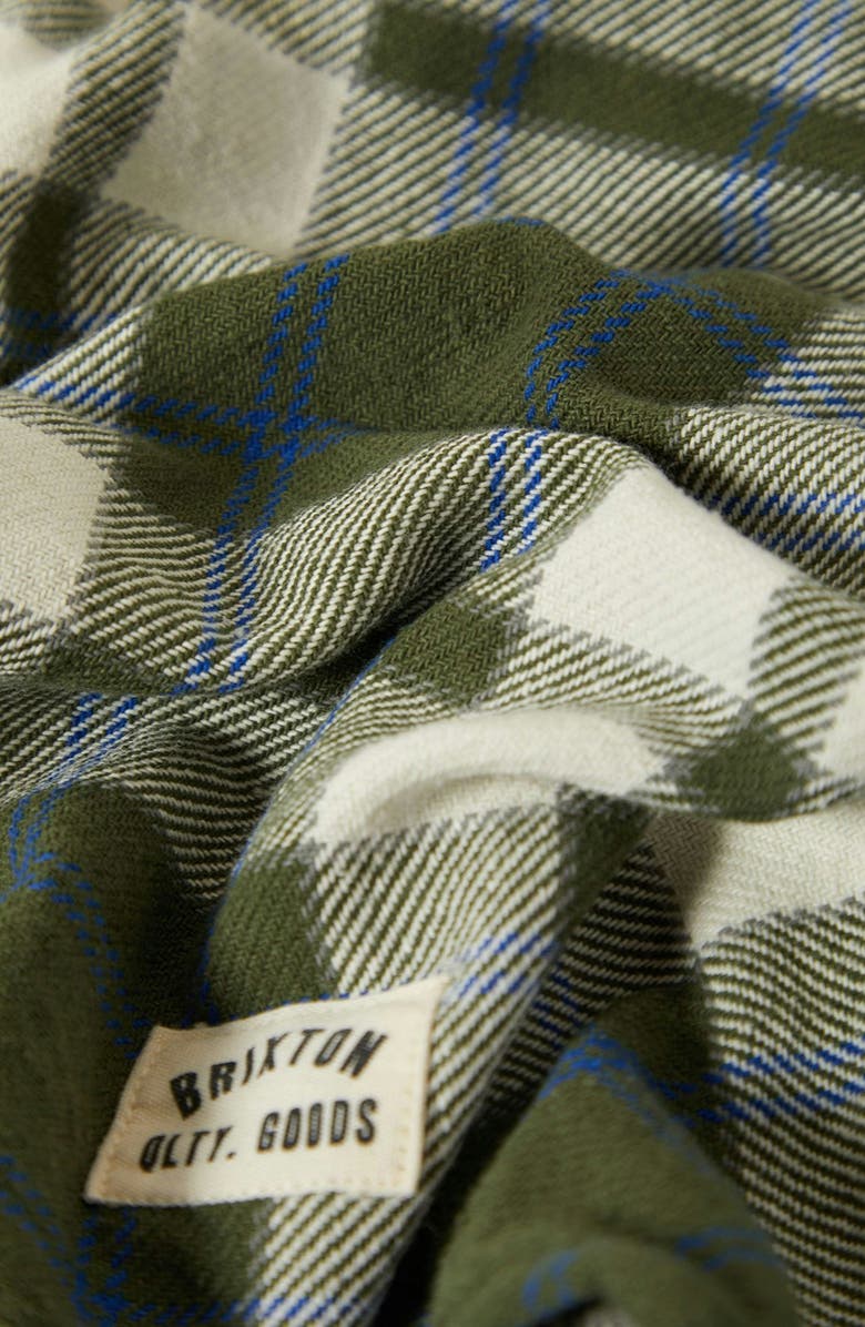 Brixton Bowery Plaid Cotton Overshirt, Alternate, color,