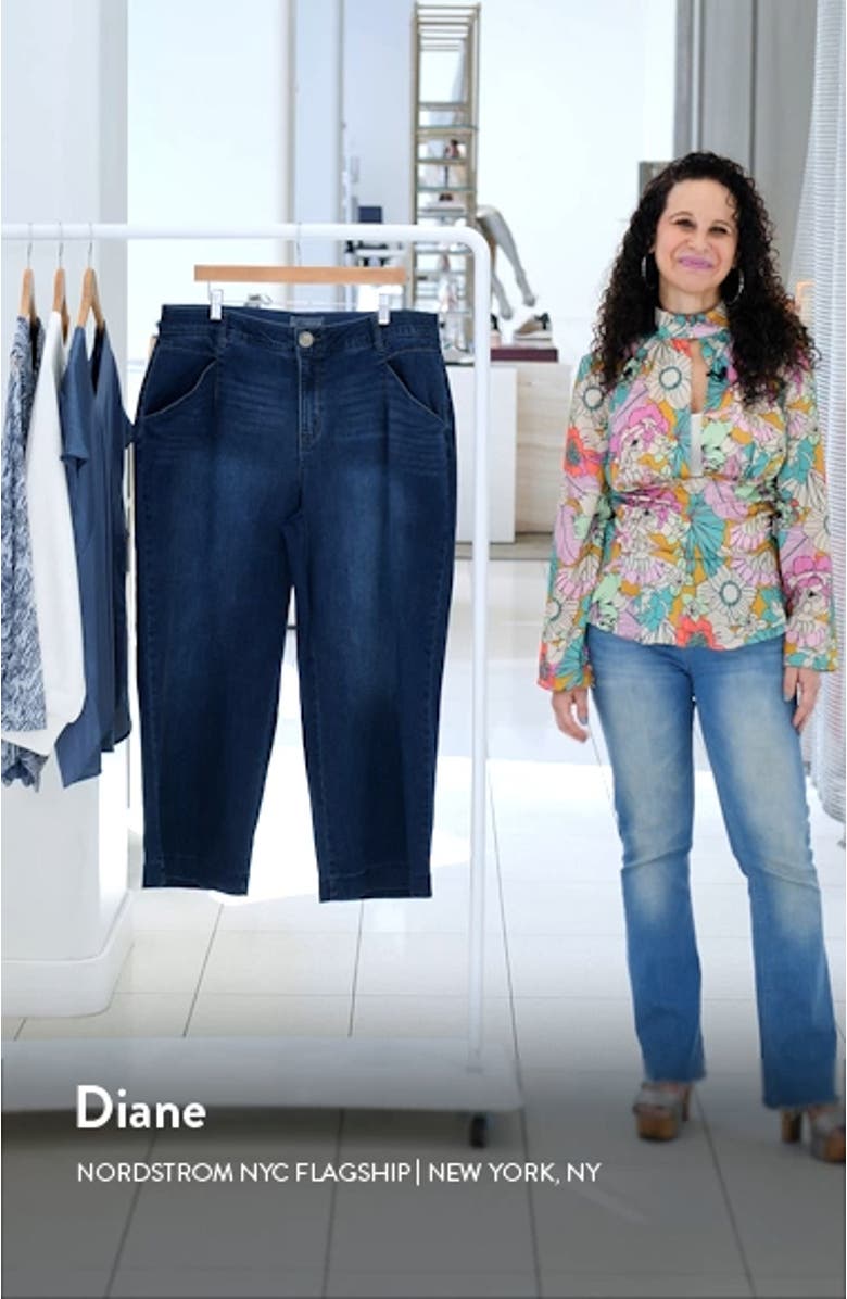'Ab'Solution Skyrise V-Pocket Wide Leg Jeans, sales video thumbnail