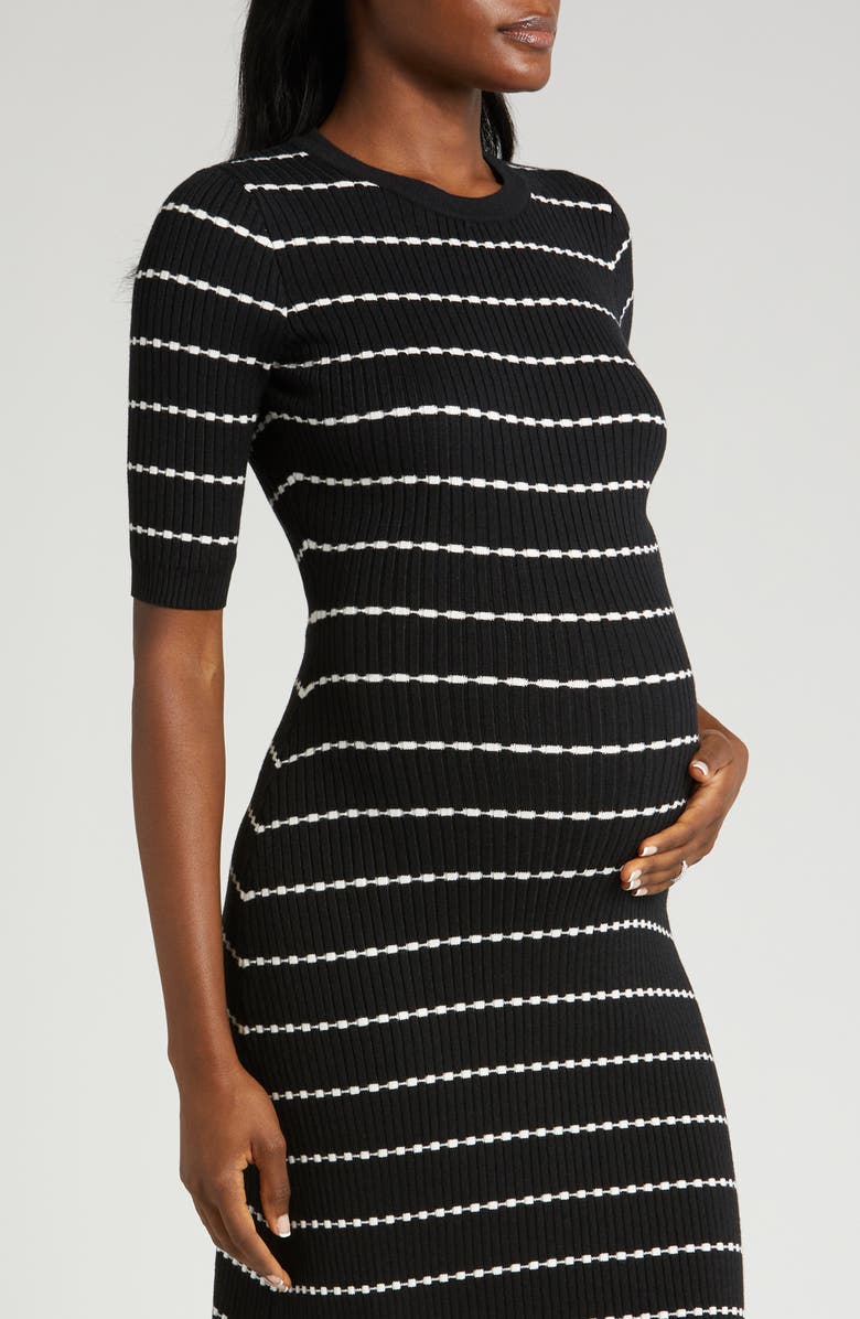 Marion Stripe Maternity Sweater Dress, Alternate, color, 