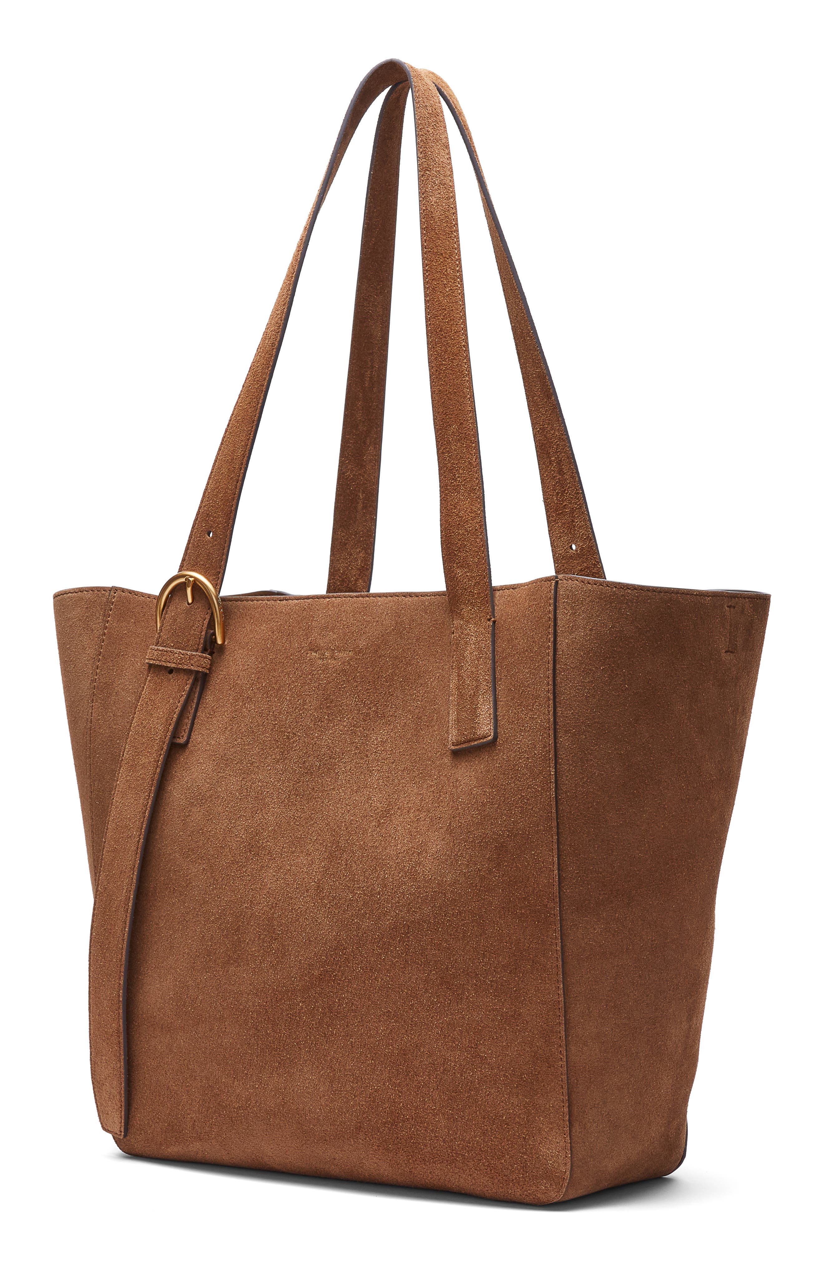 rag & bone Parker Suede Tote, Alternate, color, Golden Brown