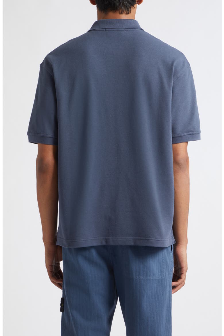 Institutional One Embroidered Cotton Piqué Polo, Alternate, color, V002E SLATE BLUE