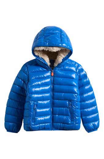 Kids' Gavin Faux Shearling Lined Hooded Puffer Jacket