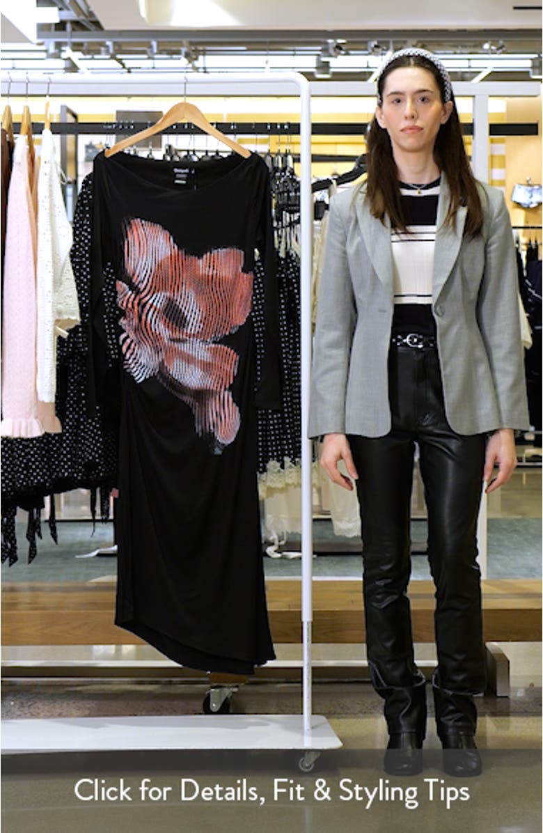 Placed Floral Long Sleeve Dress, sales video thumbnail