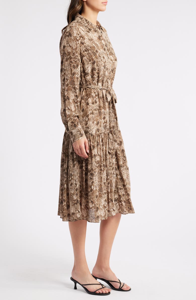 KOBI HALPERIN Ventura Long Sleeve Belted Shirtdress, Alternate, color, 