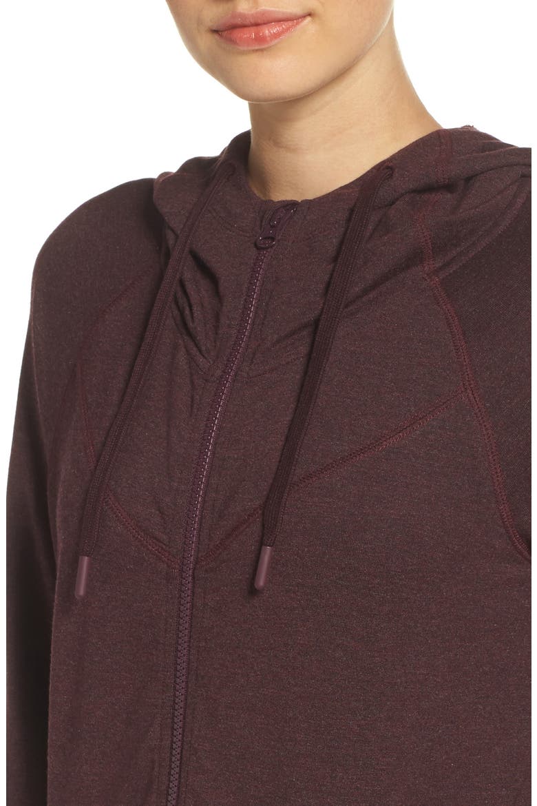 Well Played Zip Hoodie, Alternate, color, BURGUNDY STEM HEATHER