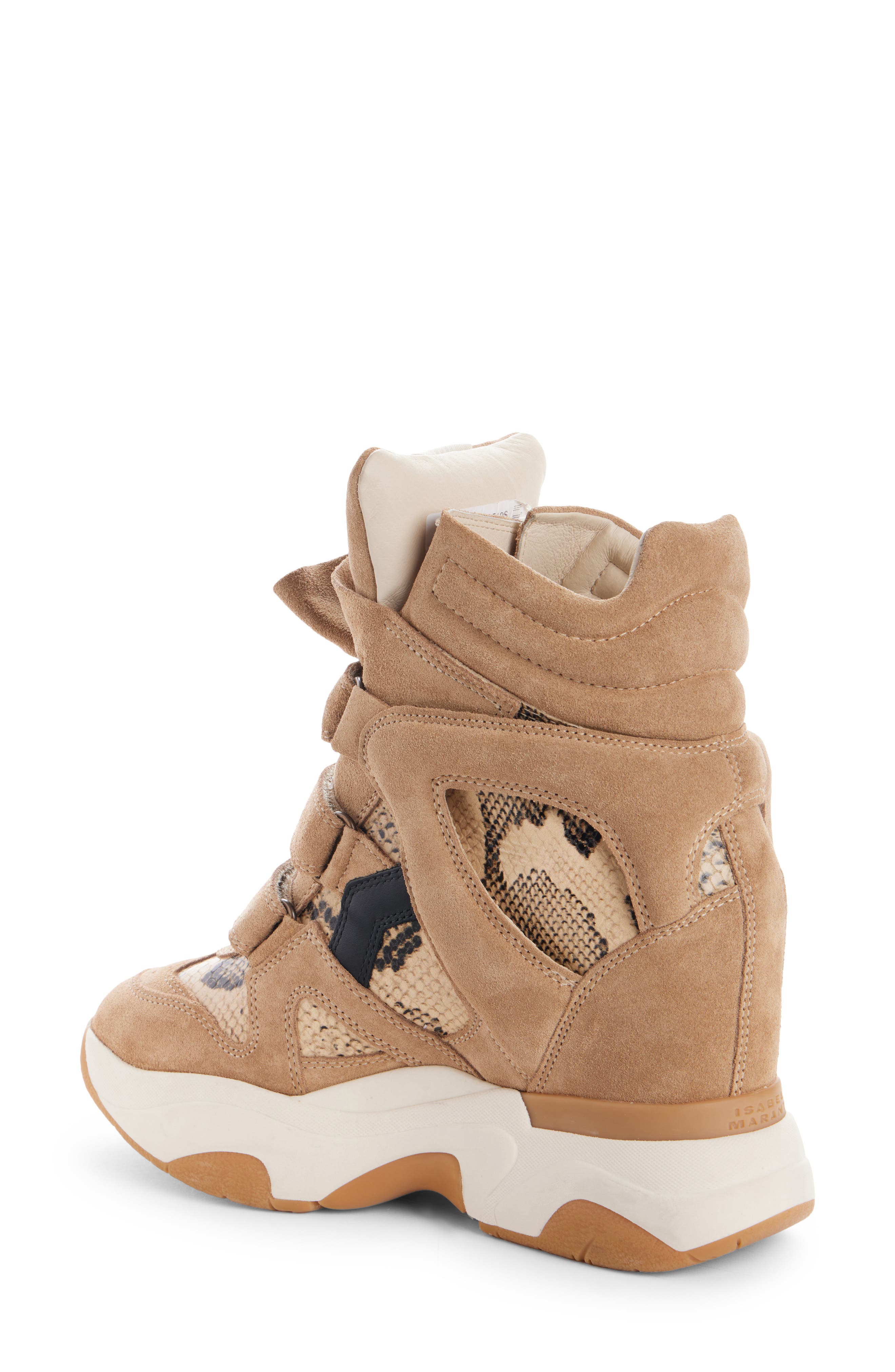 Balskee High Top Wedge Sneaker, Alternate, color, CAMEL/ SAHARA