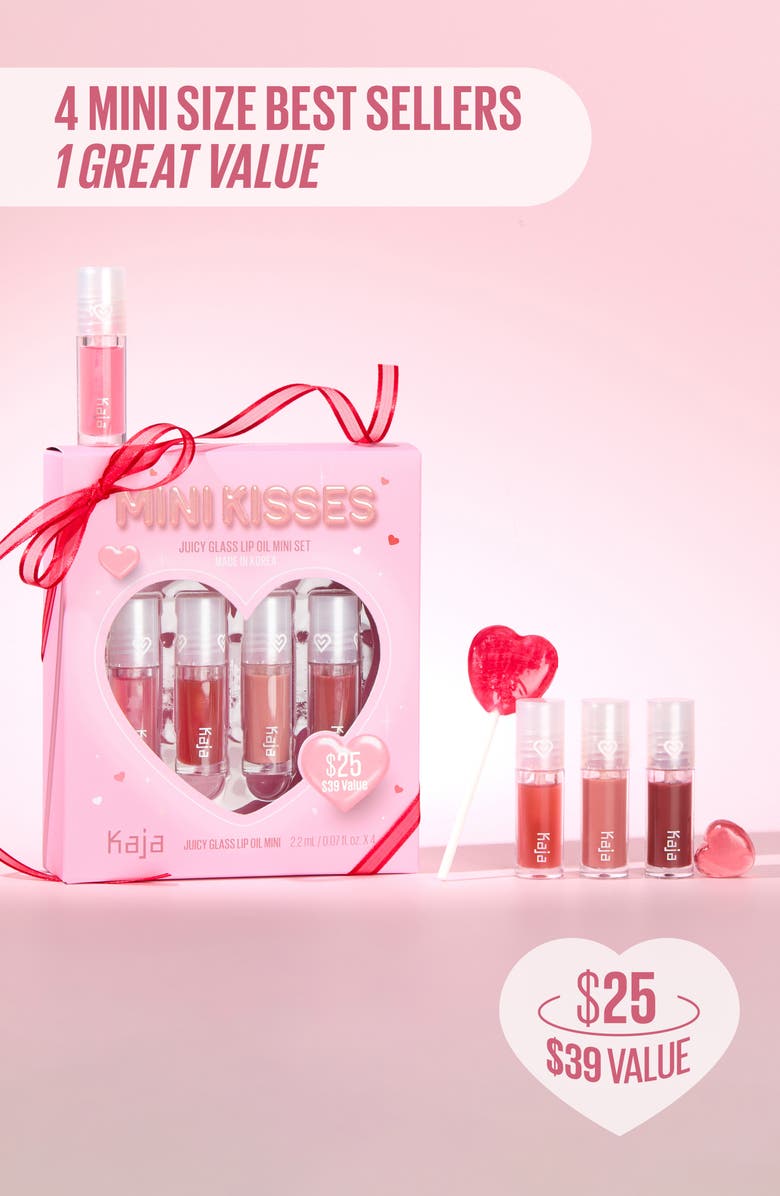 Kaja Mini Kises Juicy Glass Lip Oil Set $39 Value, Alternate, color, 