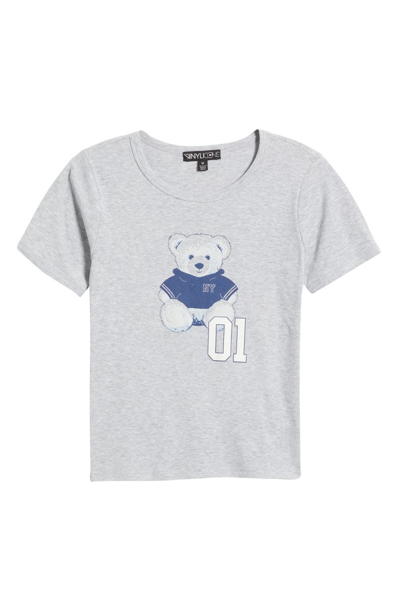 Vinyl Icons Teddy Bear 01 Graphic T-Shirt, Alternate, color, Heather Grey
