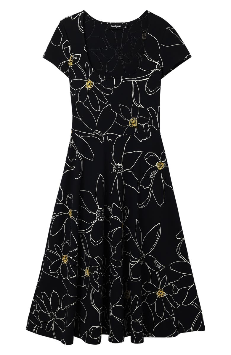 Desigual Arty Floral Dress, Alternate, color, 