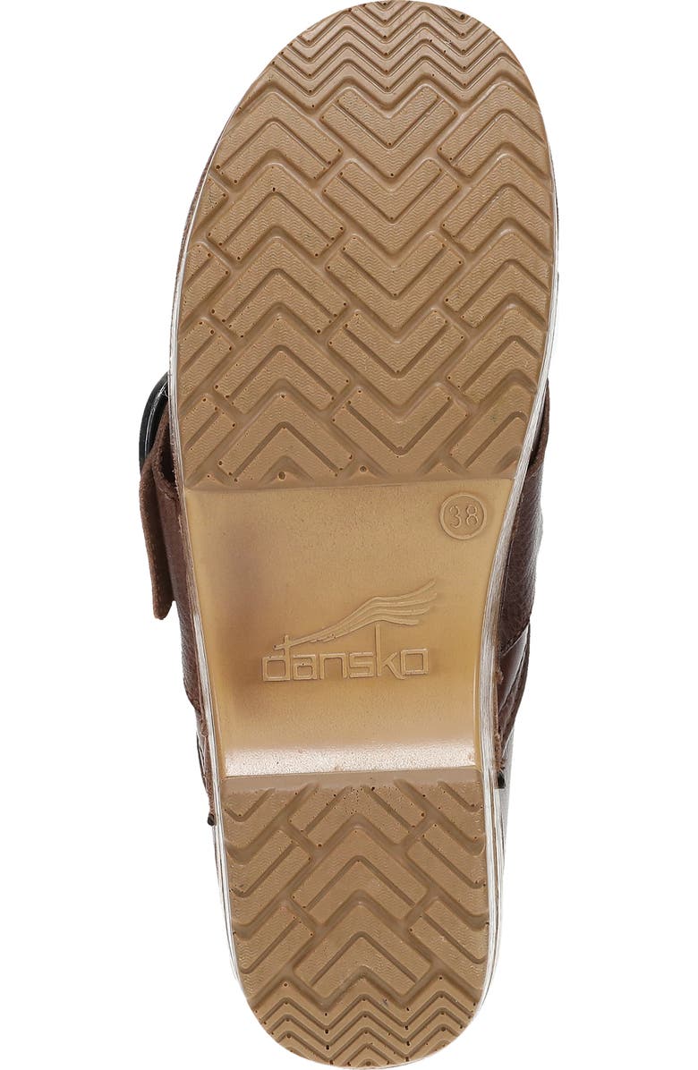 Dansko Pearson Buckle Strap Clog, Alternate, color, Brown Waxy Milled