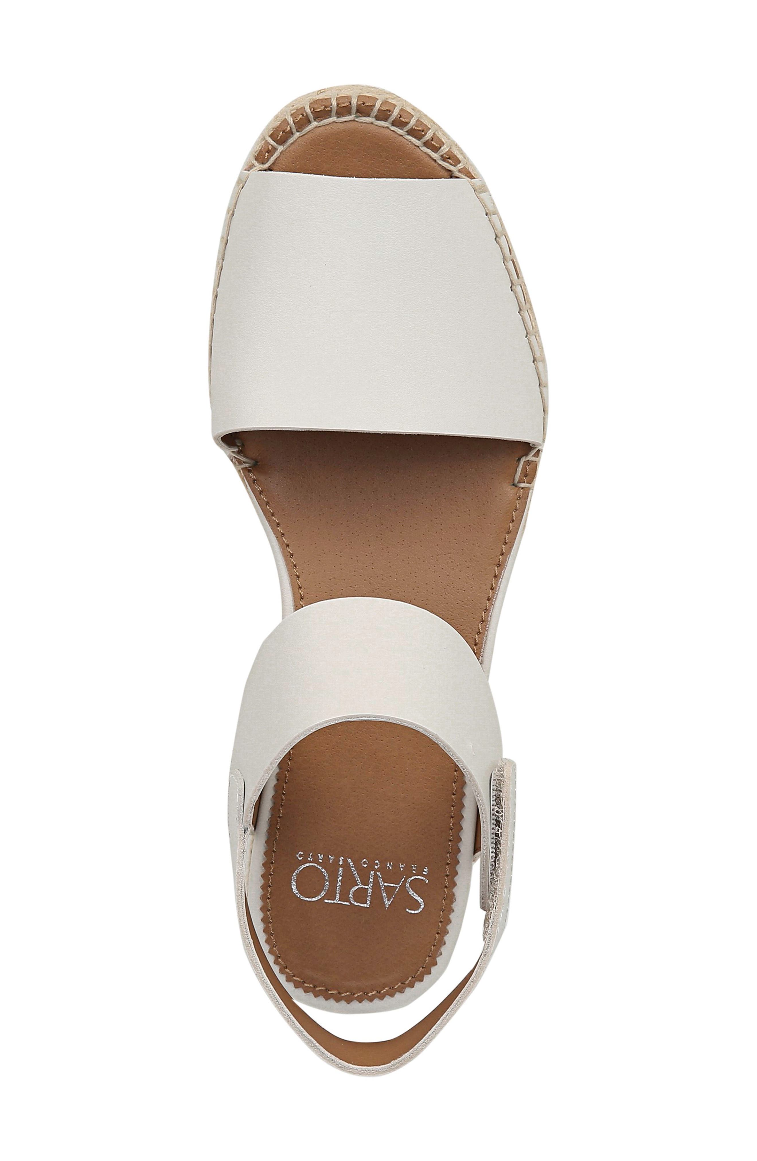 Oak Genuine Calf Hair Platform Wedge Espadrille, Alternate, color, PUTTY SUEDE