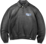 Represent Nothing Faster Quarter Zip Graphic Sweatshirt