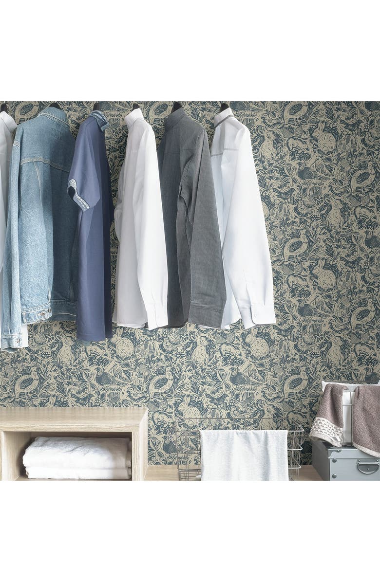 Wallpops Blue Terrene Peel & Stick Wallpaper, Alternate, color, Blue