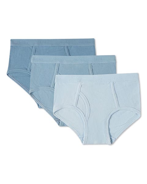 3 Pair Ribbed Tag-Free Briefs, Solid Colors (Toddler, Little Kid & Big Kid)