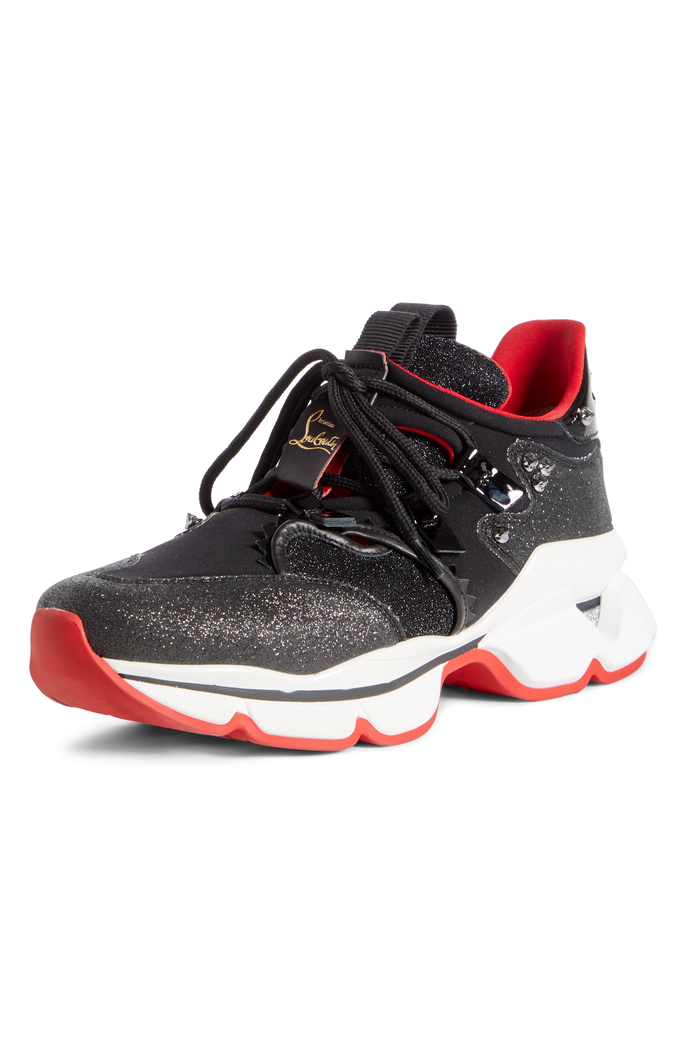Christian Louboutin Red Runner Sneaker, Main, color, 
