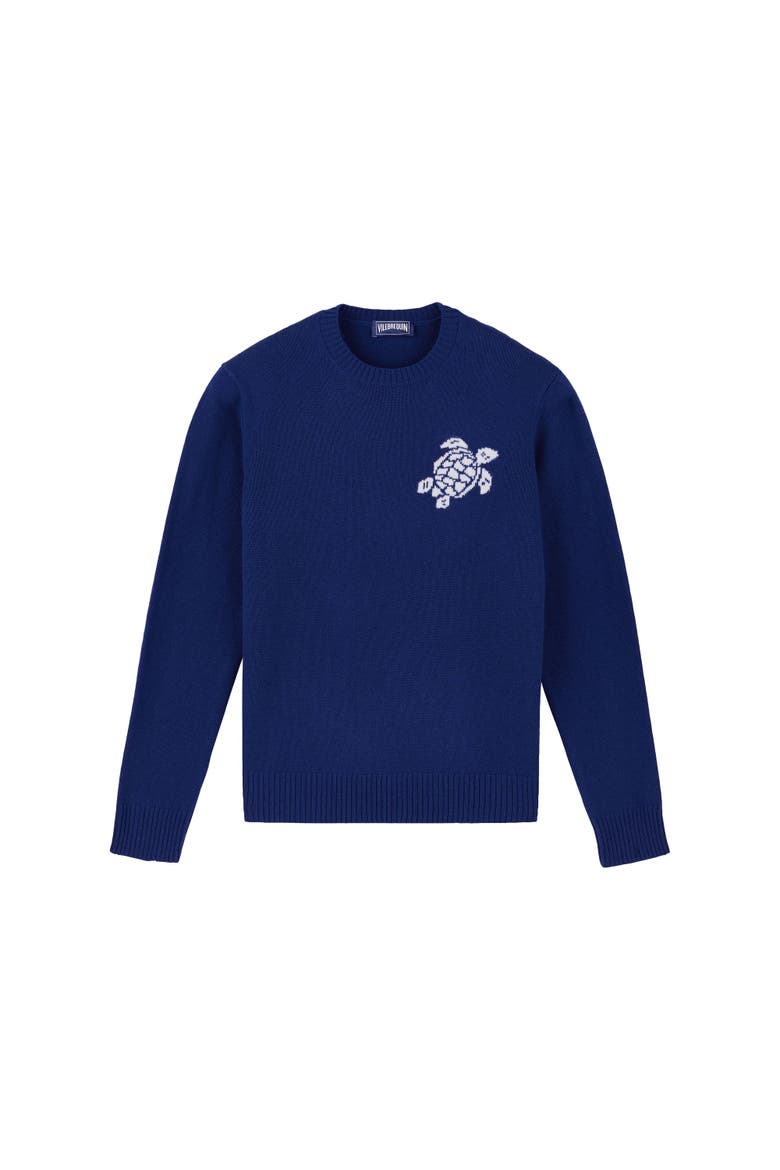 Men's Wool Cashmere Turtle Sweater, Alternate, color, PURPLE BLUE