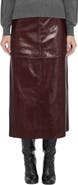 AllSaints Olivia Leather Midi Skirt