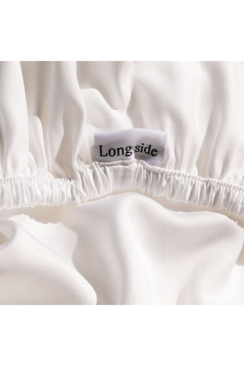 Organic Natural Sateen Fitted Sheet, Alternate, color, White