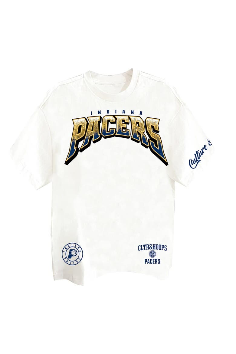 Men's Two Hype Off White Indiana Pacers Drip & Dime Collection Premium T-Shirt, Alternate, color, Cream