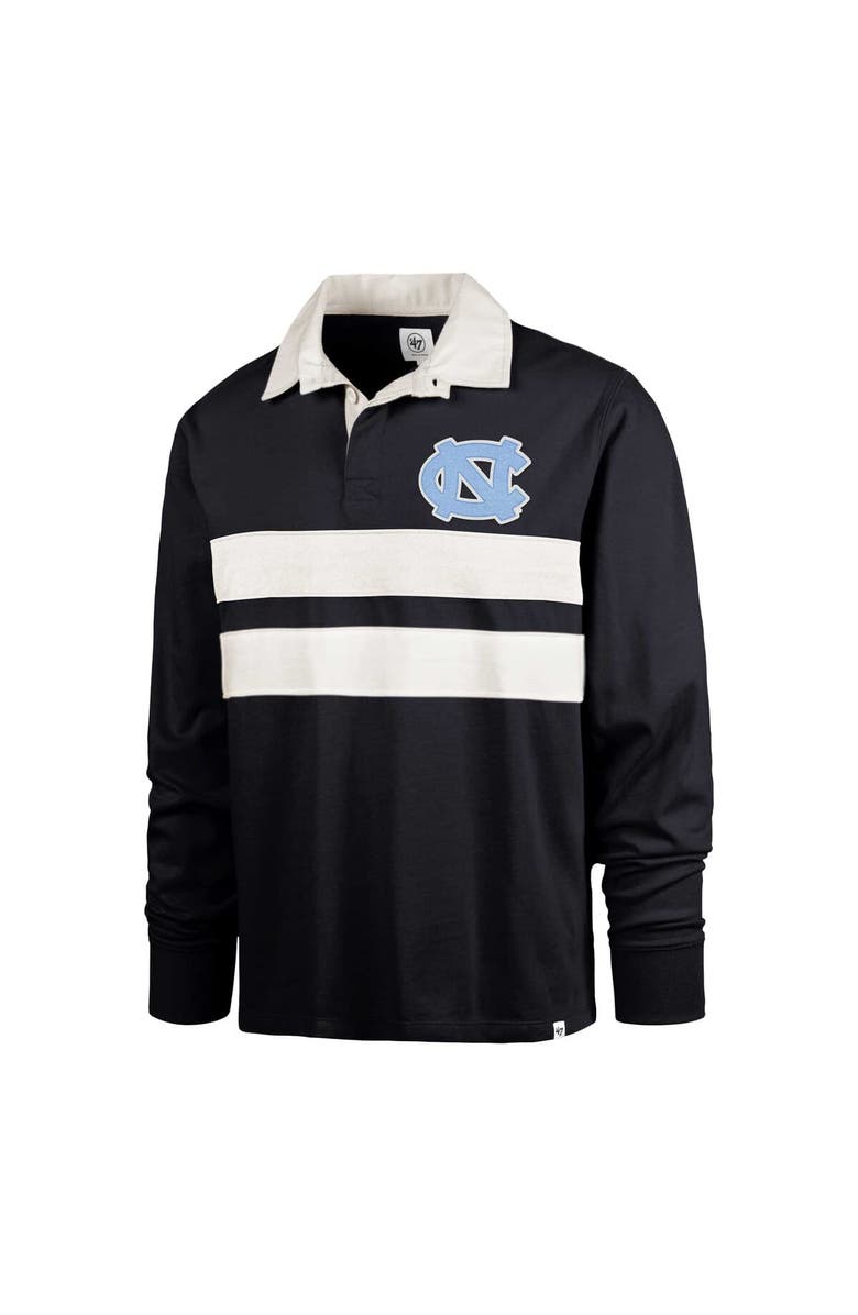 '47 Men's '47 Navy North Carolina Tar Heels Clubhouse Knox Thames Long Sleeve Rugby Polo, Alternate, color, Navy