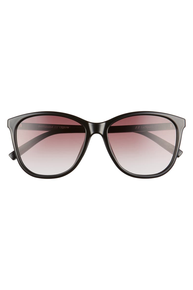 Entitlement 57mm Sunglasses, Main, color, BLACK