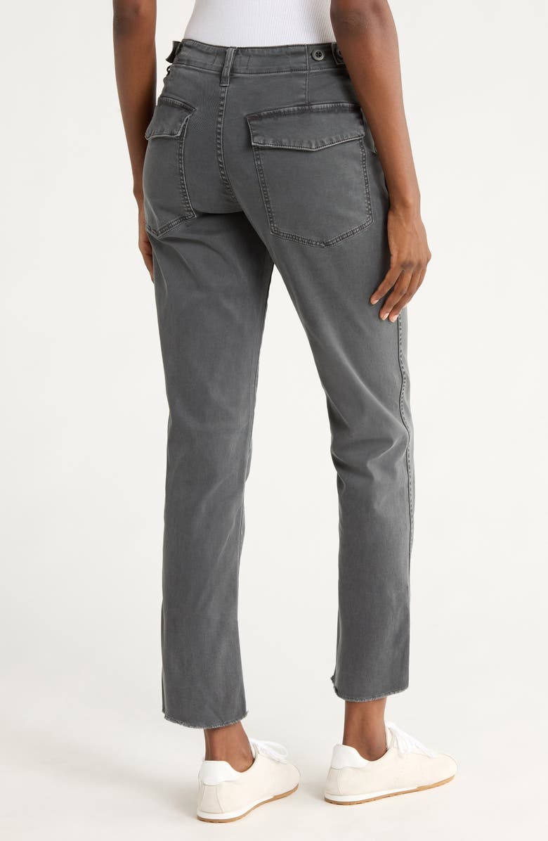 Madewell Garment Dyed Slim Straight Leg Utility Pants, Alternate, color, Dark Pavement