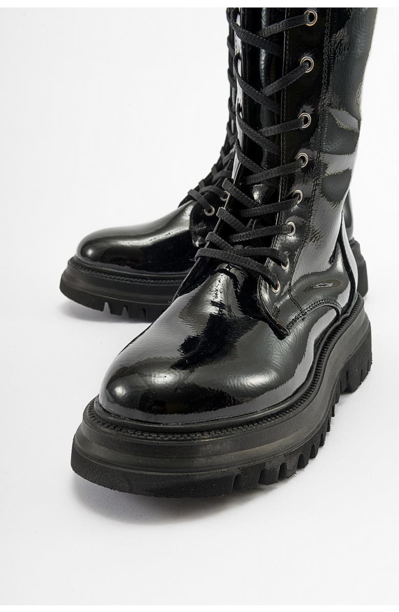 Prologue Shoes Piola Patent Combat Boot, Alternate, color,