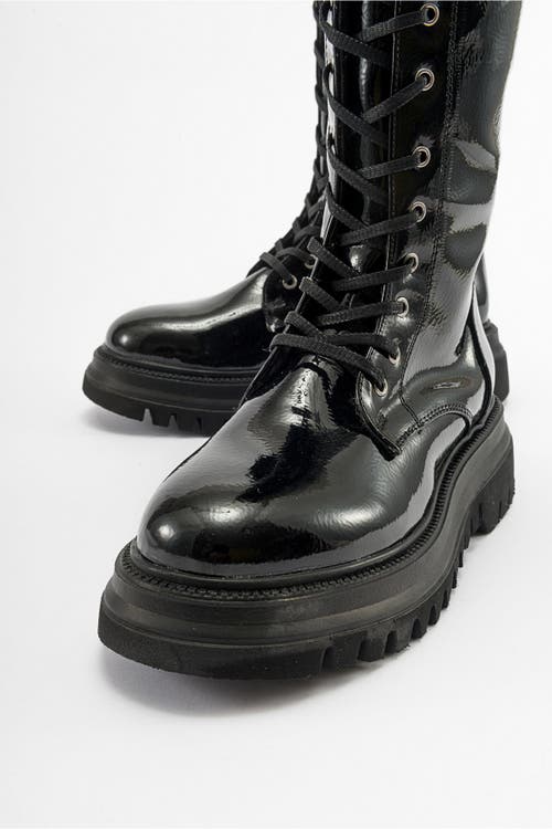 Prologue Shoes Piola Patent Combat Boot In Multi