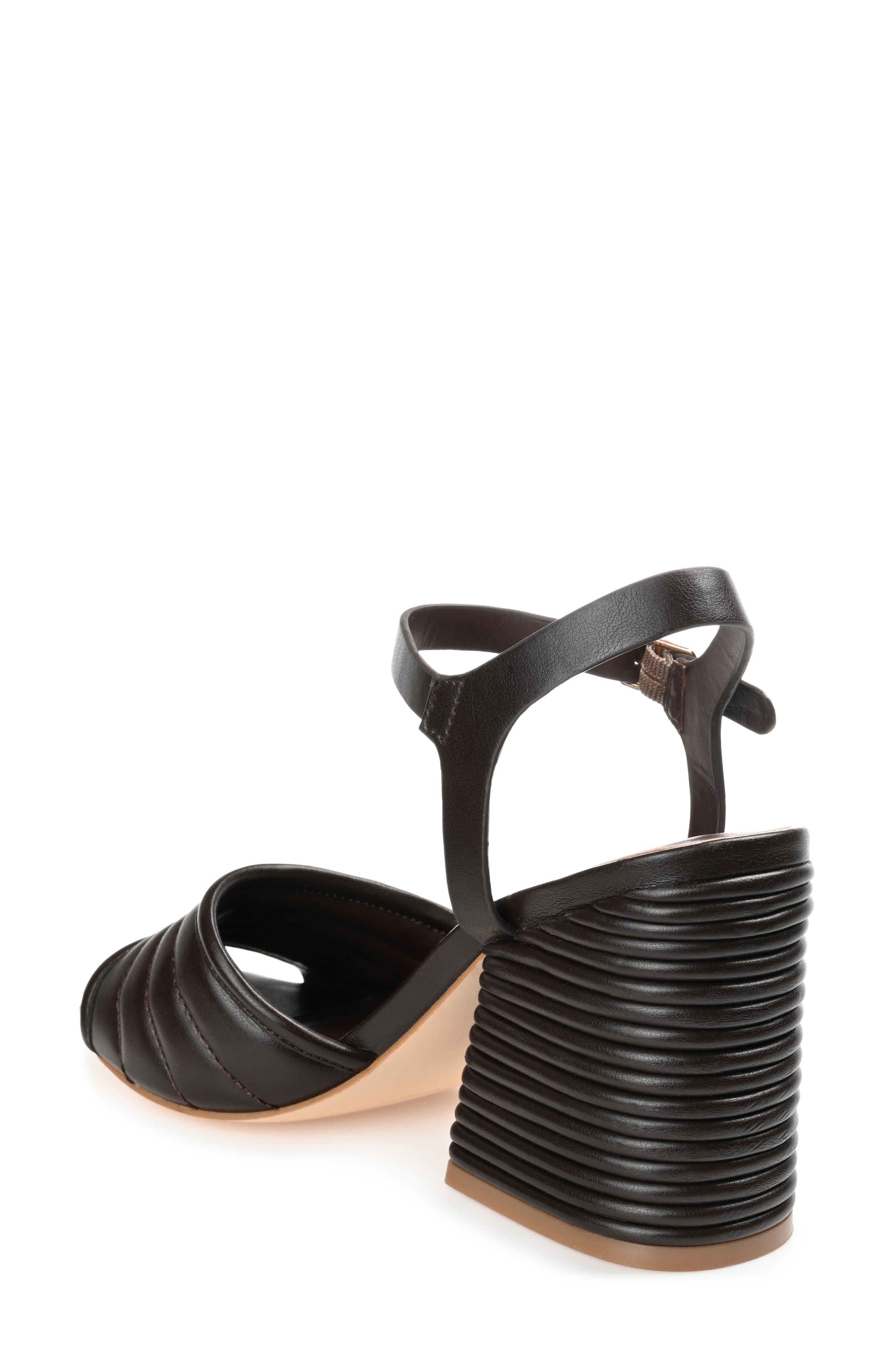 Charmaine Heeled Sandal, Alternate, color, BROWN
