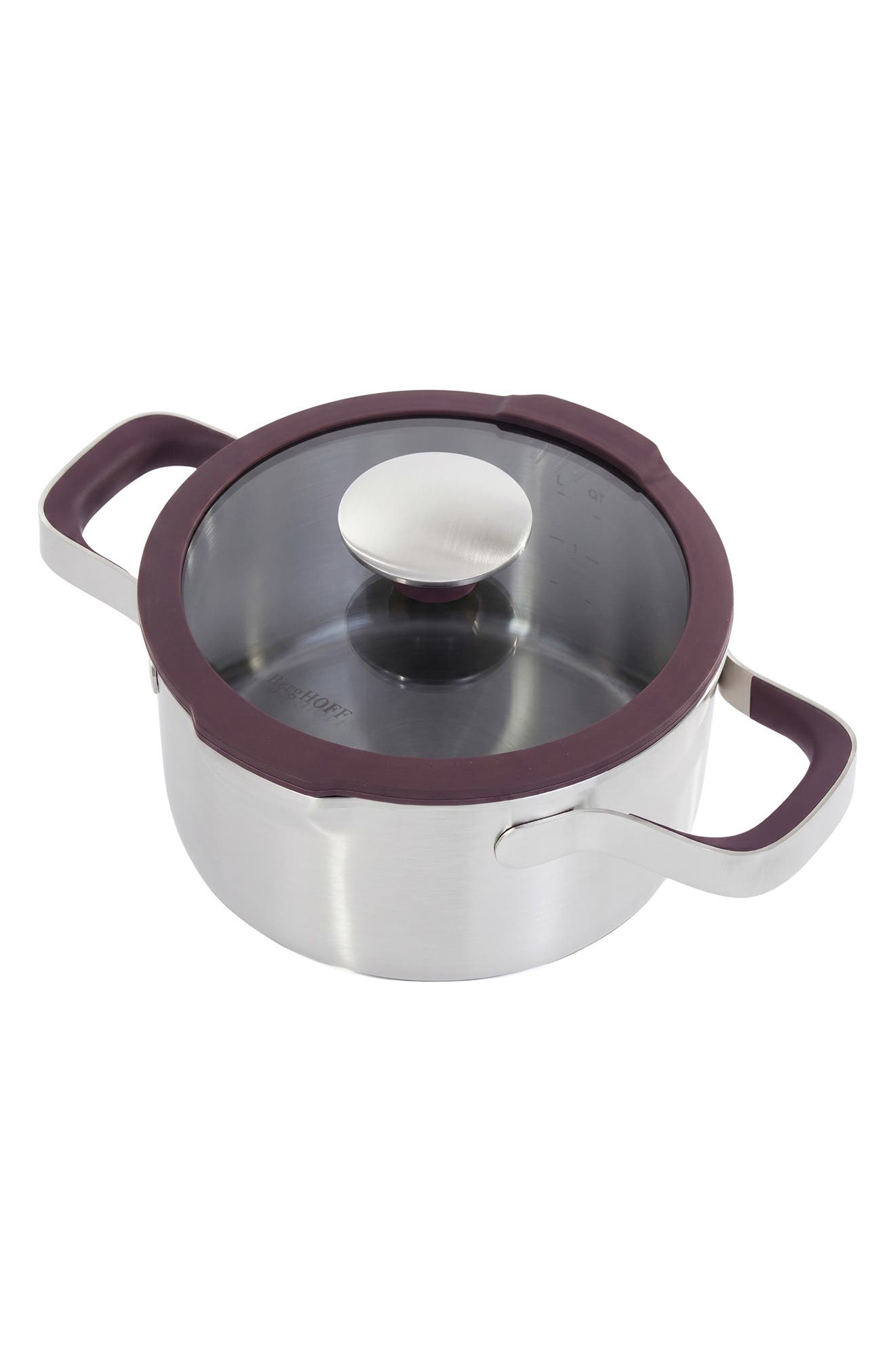 Elements 18/10 Stainless Steel 1.5-Quart Saucepan & Glass Lid