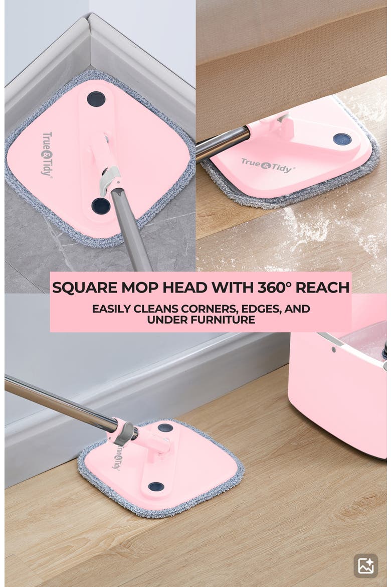 TrueClean Mop & Bucket System, Alternate, color, ROSE
