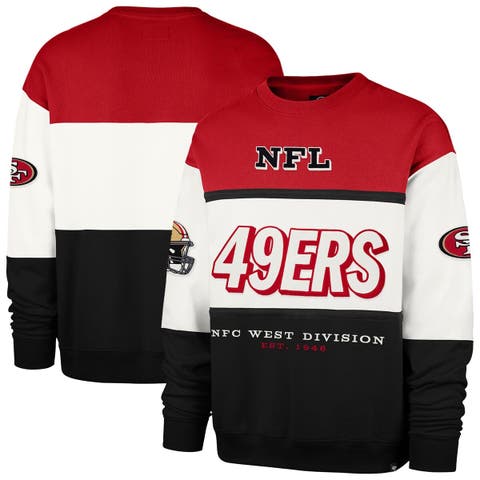 Men's '47 Scarlet/Black San Francisco 49ers Breeze Maximalist Sweatshirt