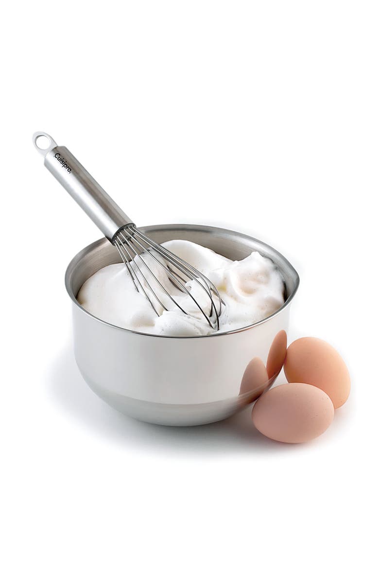 CUISIPRO 8 Inch Stainless Steel Balloon Whisk Ball Solid Handle, Alternate, color, Silver