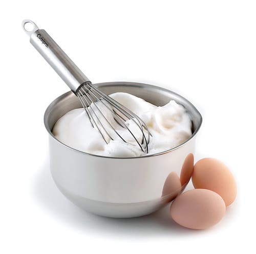 Cuisipro 8 Inch Stainless Steel Balloon Whisk Ball Solid Handle In Silver