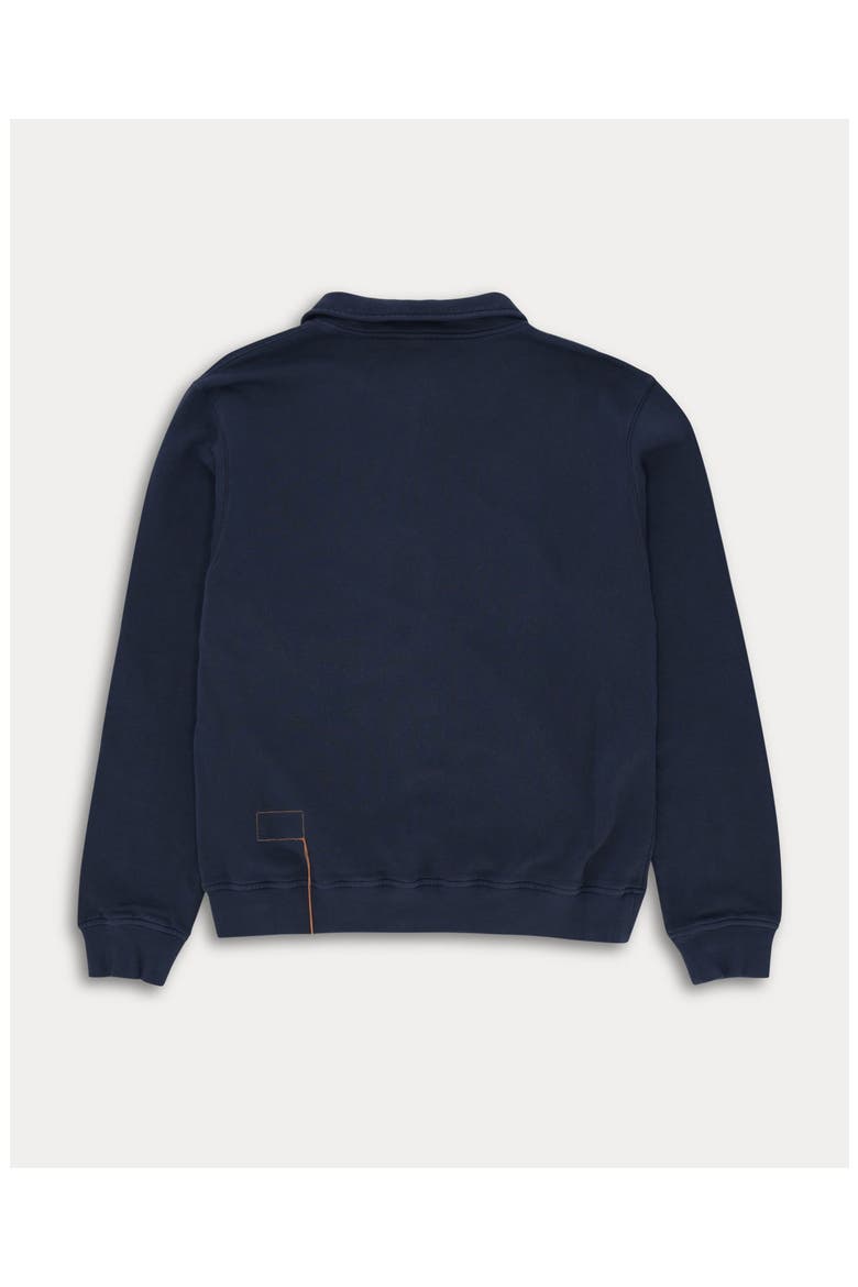 Cotton Zip-Up Sweatshirt, Alternate, color, Navy Blue