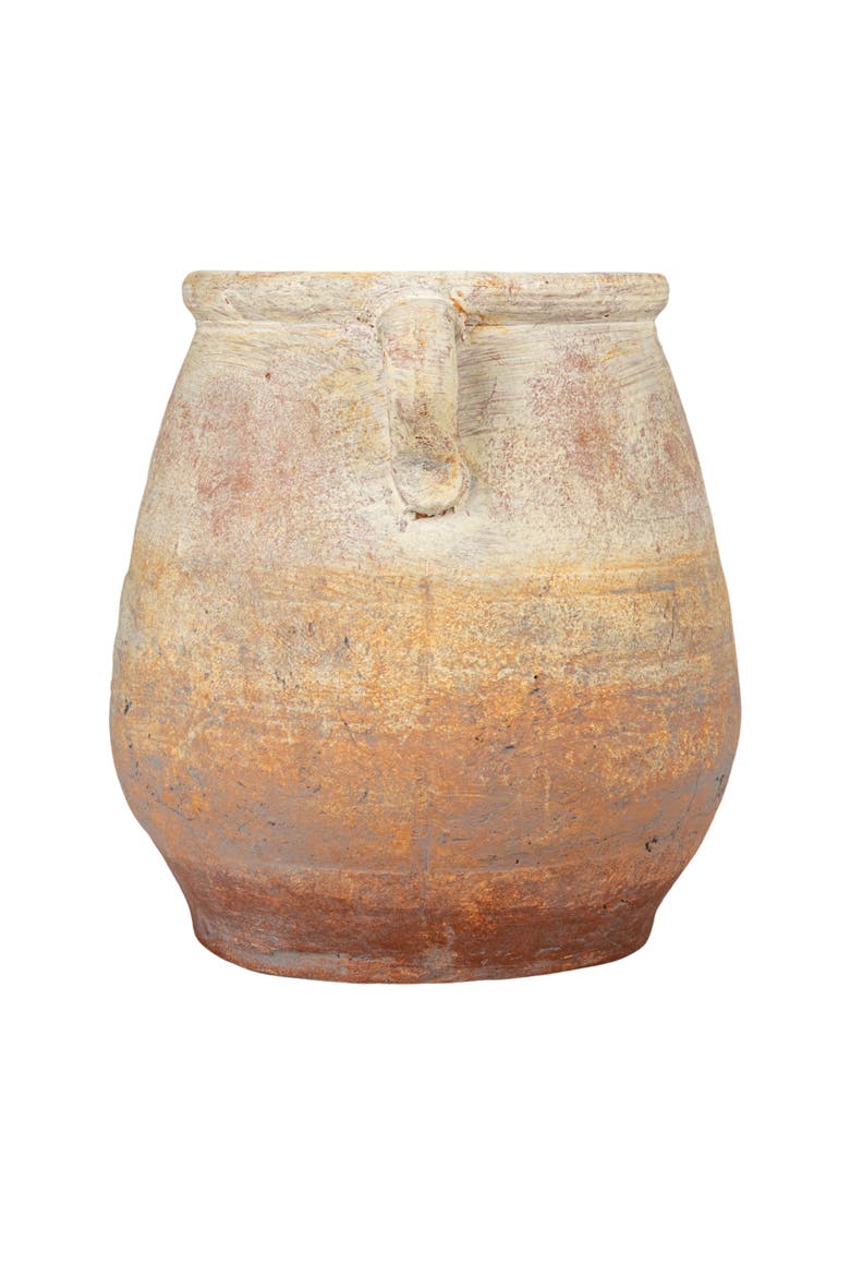 Whitewashed Terra-cotta Urn, Alternate, color, Beige