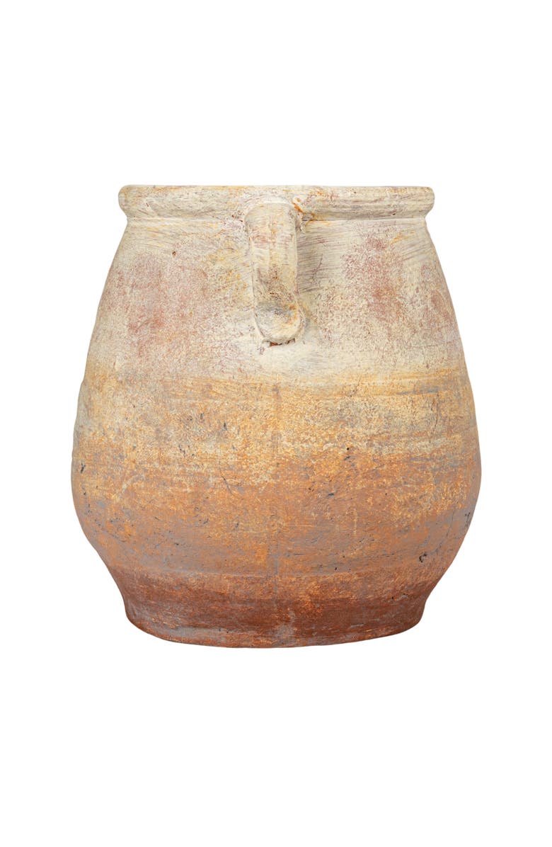 Storied Home Whitewashed Terra-cotta Urn, Alternate, color,