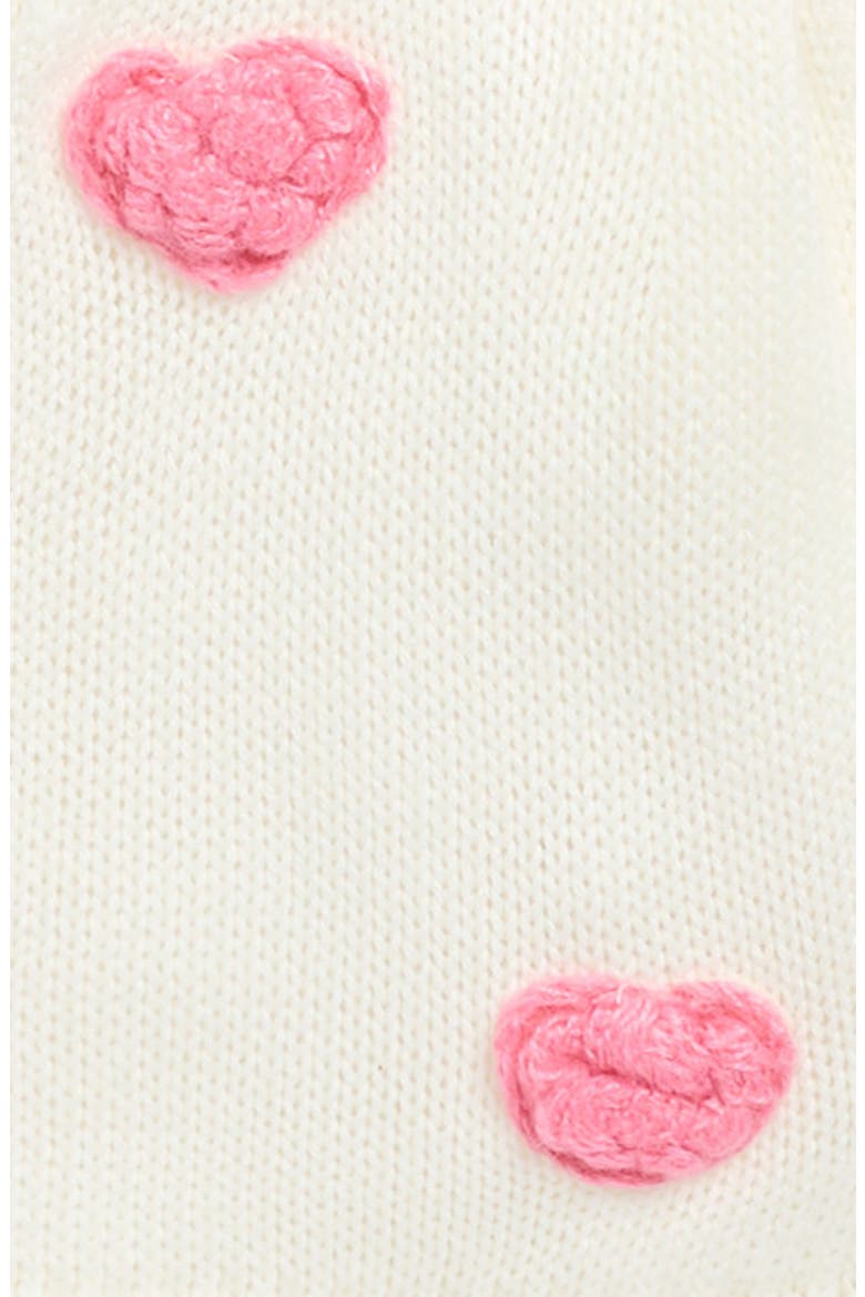 Kids' Bouclé Heart Cardigan, Alternate, color, IVORY