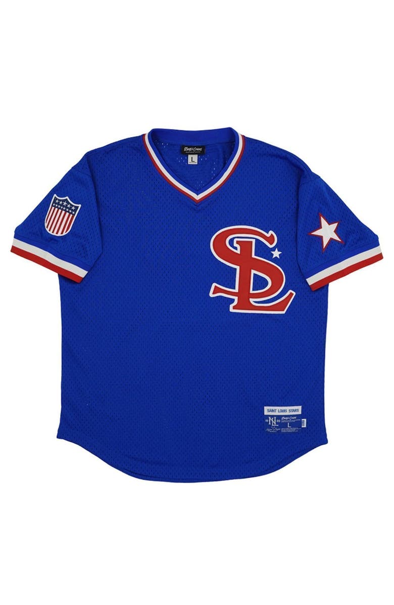 RINGS & CRWNS Men's Rings & Crwns #17 Royal St. Louis Stars Mesh Replica V-Neck Jersey, Alternate, color,
