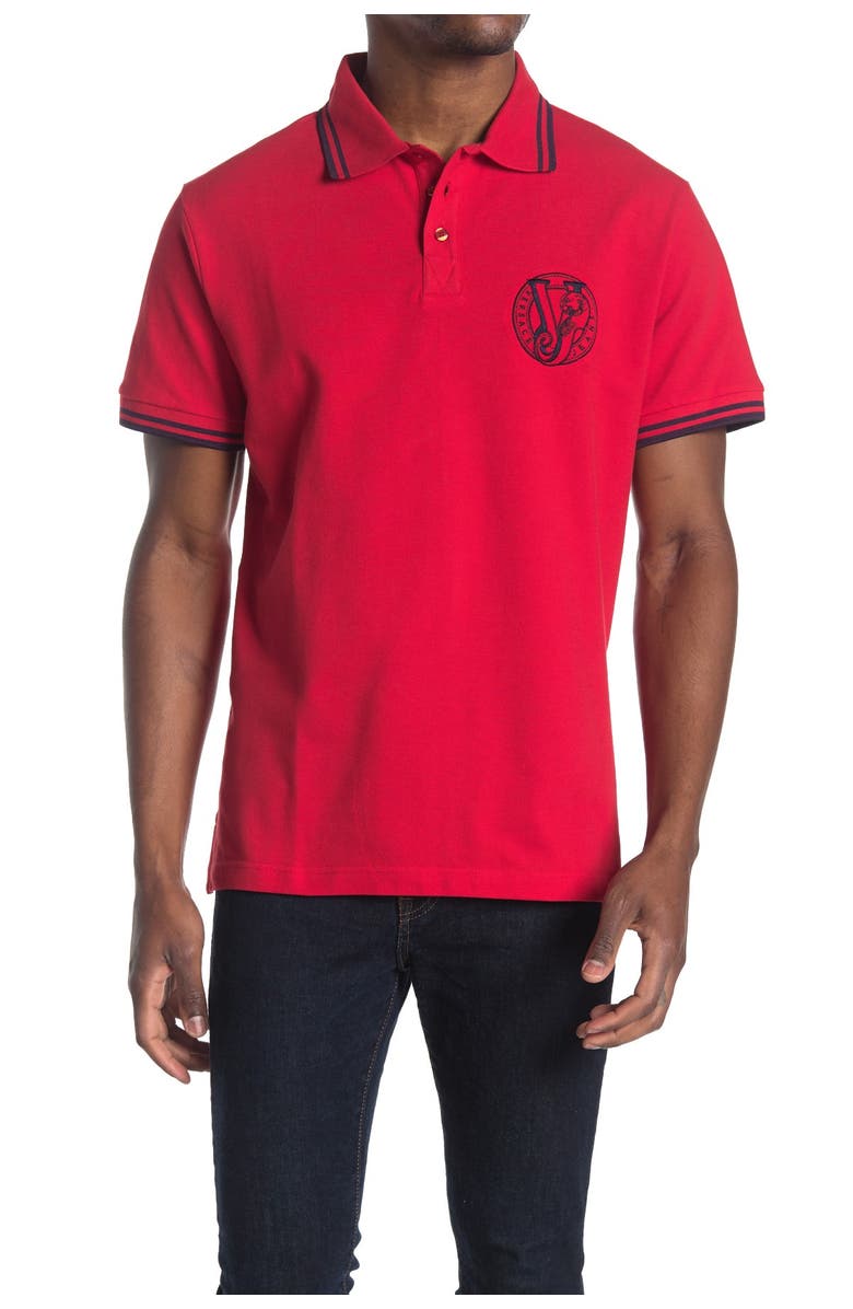 Versace Jeans Trim Polo Shirt, Main, color,