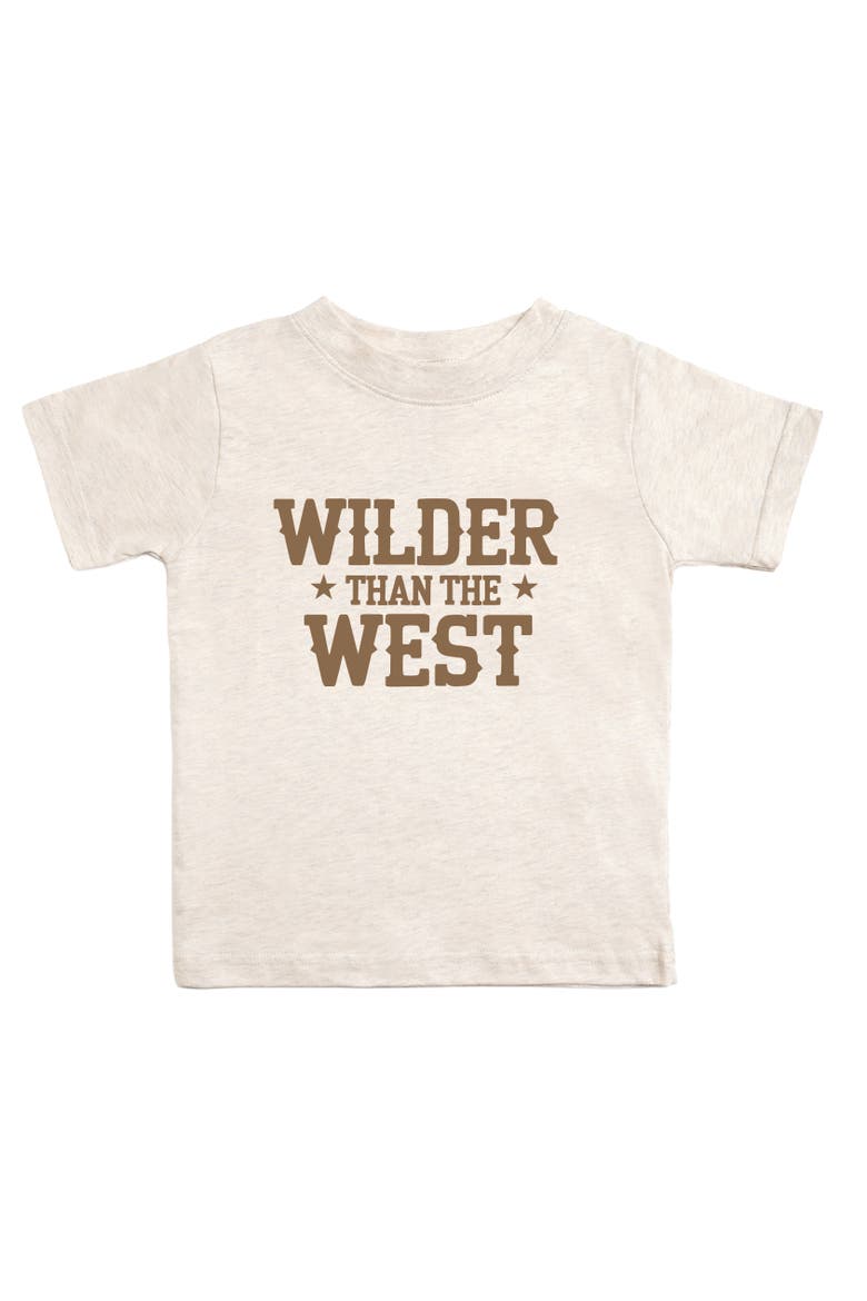 Wilder Than The West Western Short Sleeve T-Shirt, Main, color, Natural Heather