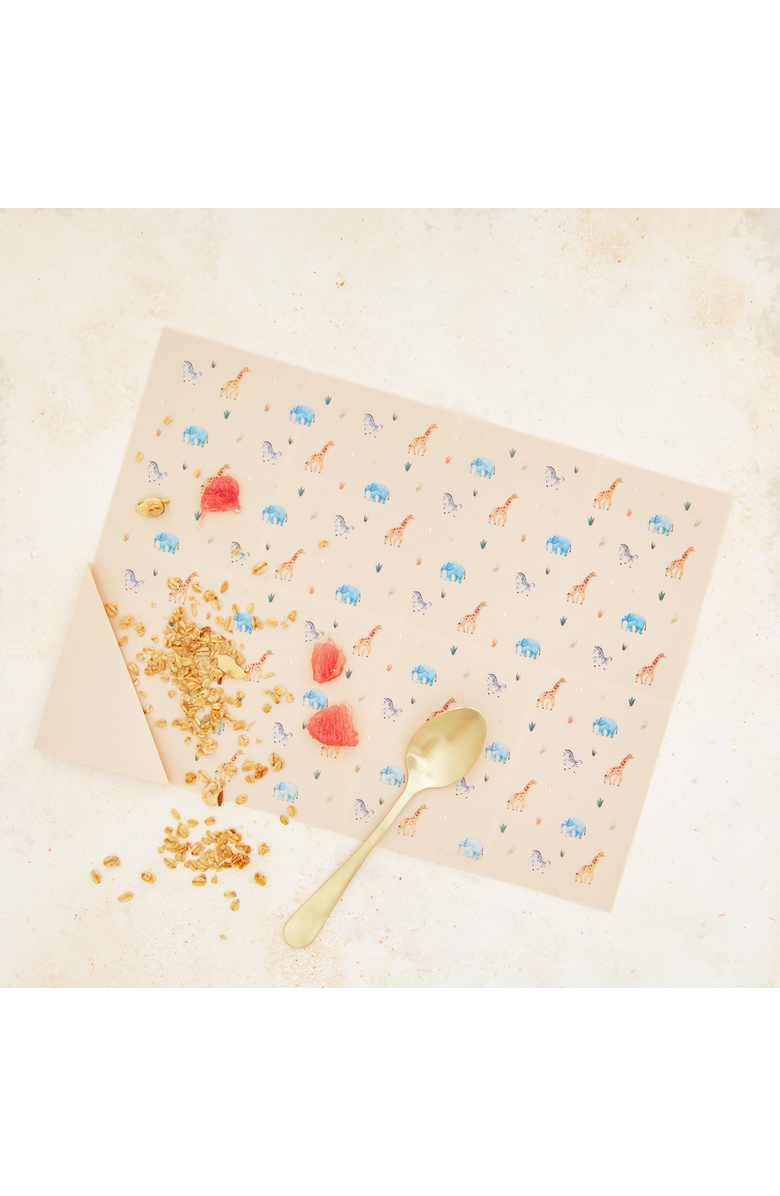 Austin Baby Co Silicone Foldable Placemat, Alternate, color, Safari Warm Cream