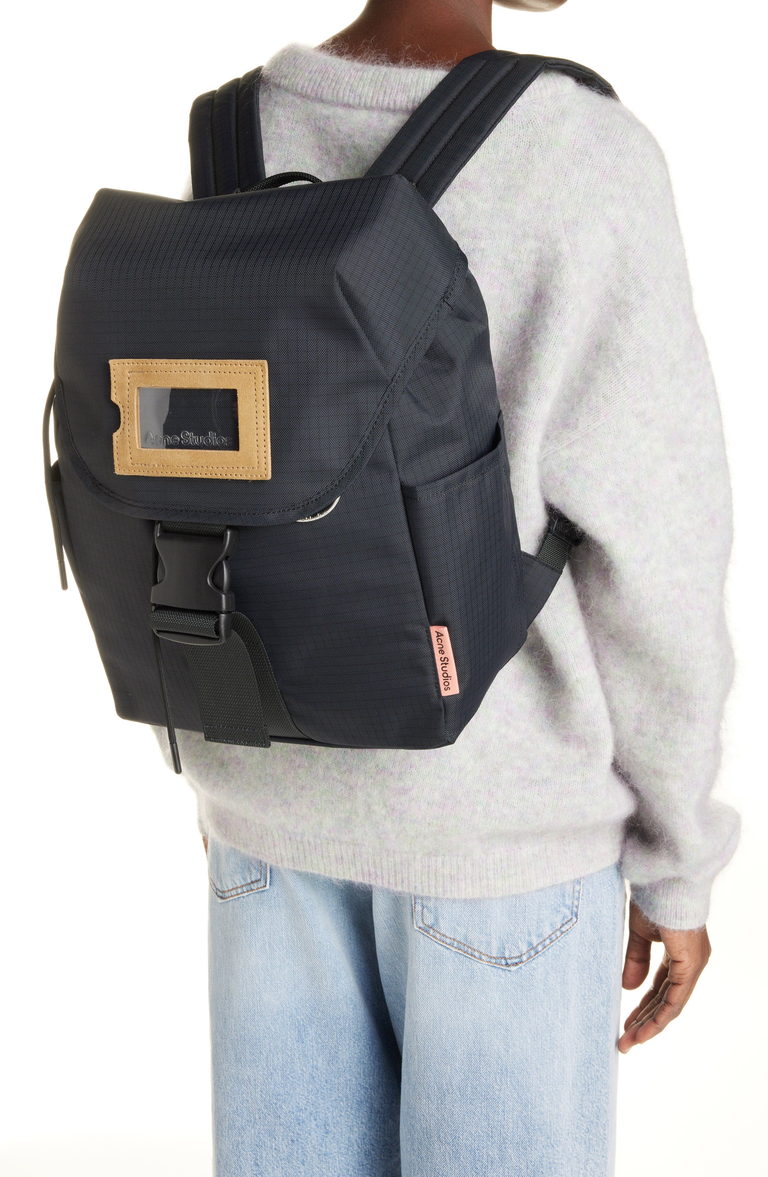 Acne Studios Post Ripstop Backpack, Alternate, color, 