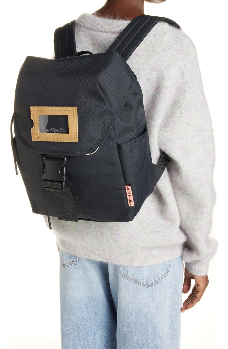 Acne Studios Post Ripstop Backpack, Alternate, color,